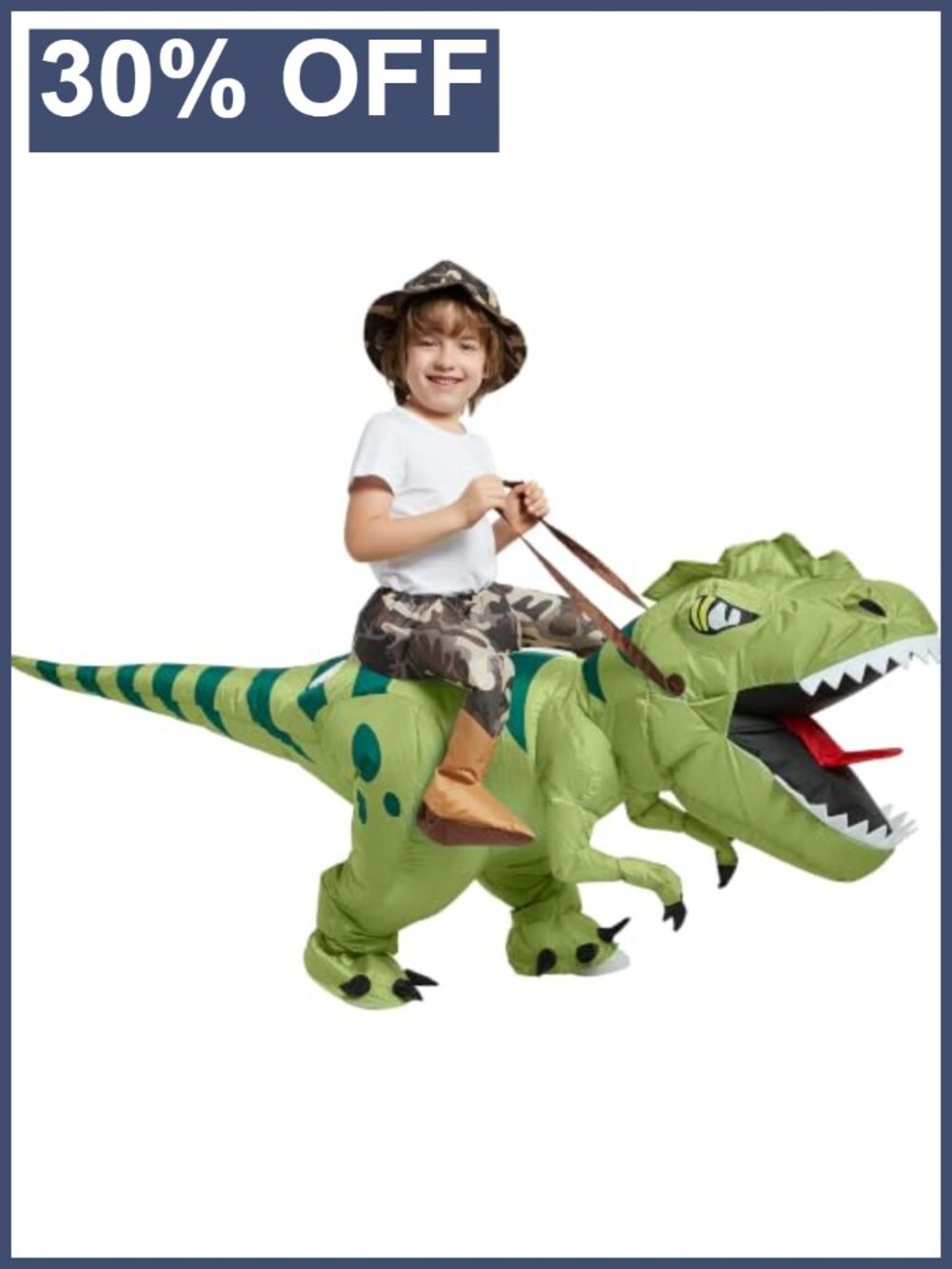Kids Inflatable Dinosaur Costume Blow Up T-Rex Halloween Suit